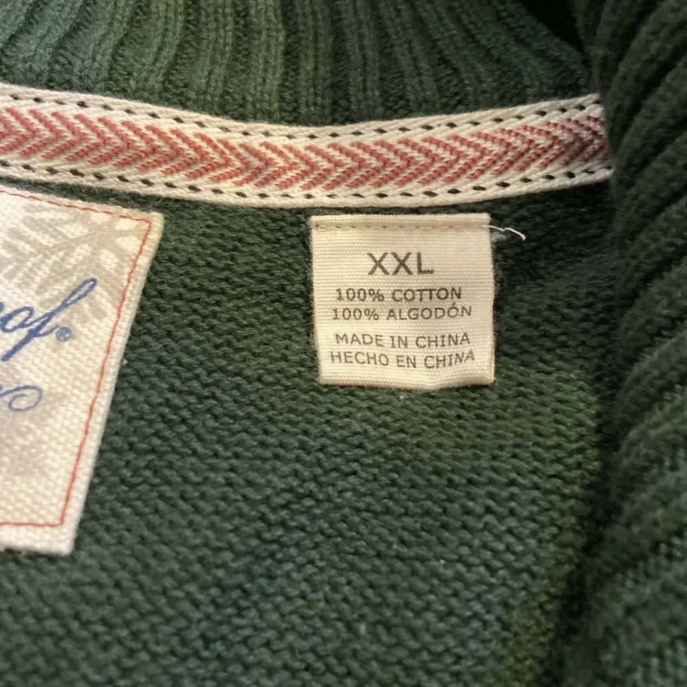 Weatherproof Vintage The Holiday Sweater Mens XL Cotton Nordic 1/4 Zip Pullover